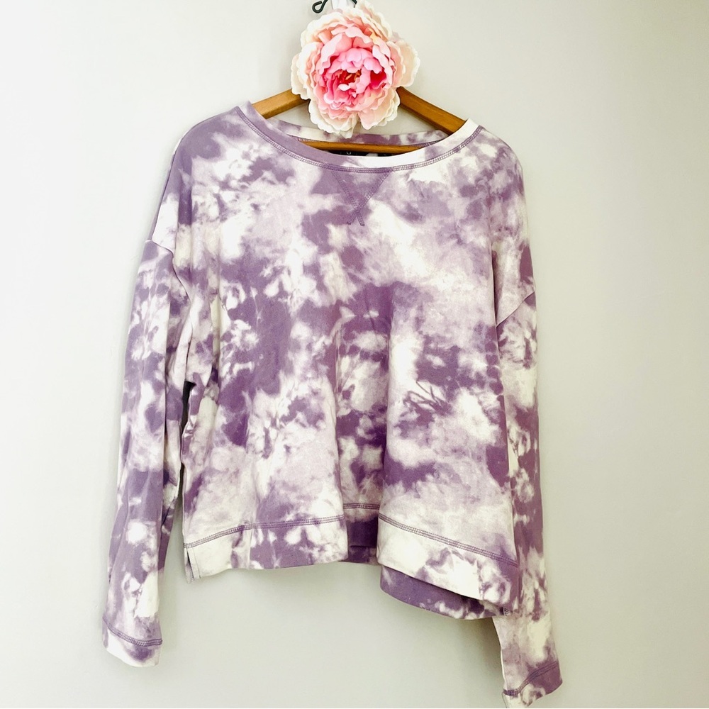 G by Giuliana Pullover Sweatshirt Purple Tie Dye Extra Large XL
